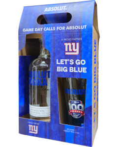 Absolut Vodka NY Giants Gift