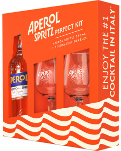 Aperol Aperitivo with 2 Signature Glasses Gift Set