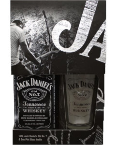 Jack Daniel's Black Label Old No.7 with Pint Glass Inside