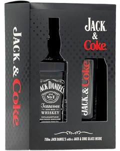 Jack Daniel's Old No. 7 Tennessee Whiskey Gift Set with Jack & Coke Glass 2024