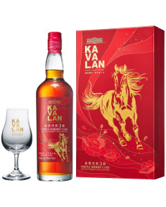Kavalan Triple Cask Whisky (if the shipping method is UPS or FedEx, it will be sent without box and glass)