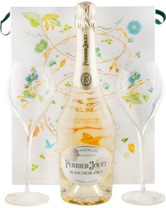 Perrier-Jouët Blanc de Blancs Gift (if the shipping method is UPS or FedEx, it will be sent without box, and glasses)