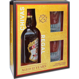 Chivas Regal 12 Years Old Blended Scotch Whisky Gift set with 50 ml shots  of 18yr & 13yr - Applejacks Liquor