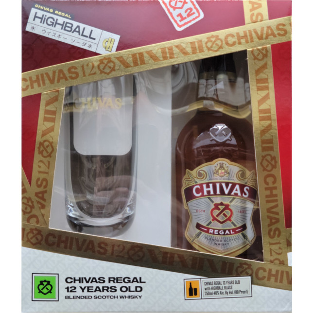 Chivas Regal 12 Year with Highball Glass