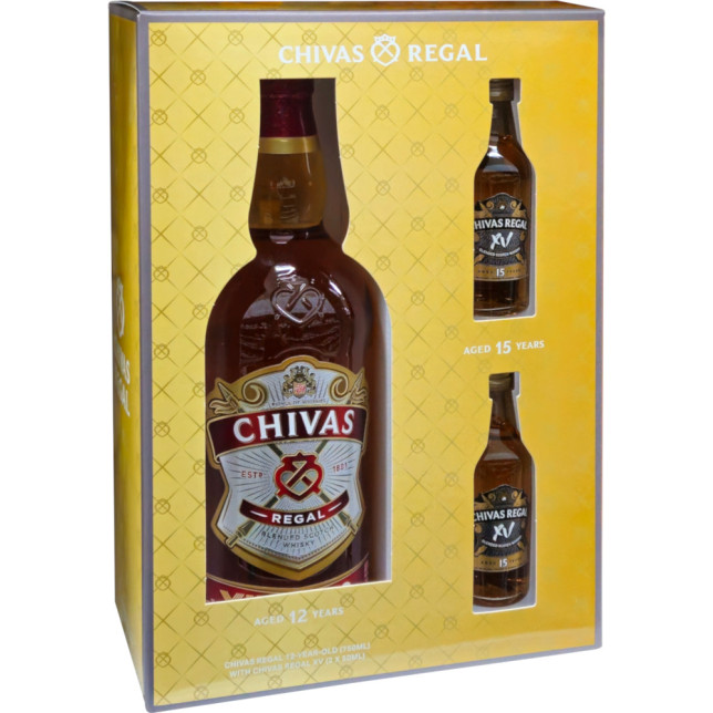 Chivas Regal 12 Year + 2 Mini 15 Year