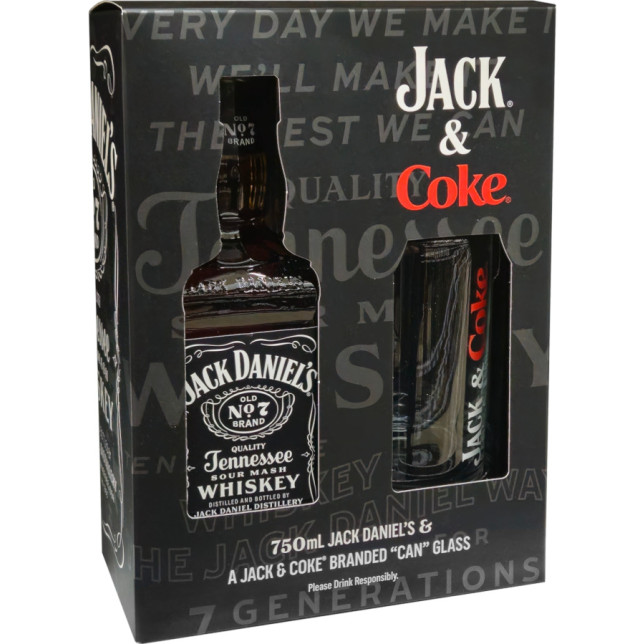 Jack Daniel's Old No. 7 Tennessee Whiskey Gift Set with Jack & Coke Glass 2026