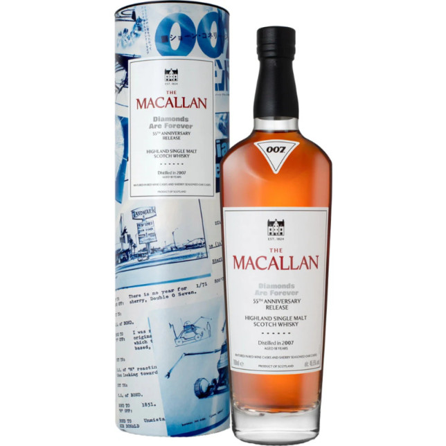 The Macallan 007 Diamonds Are Forever 55th Anniversary Distilled in 2007