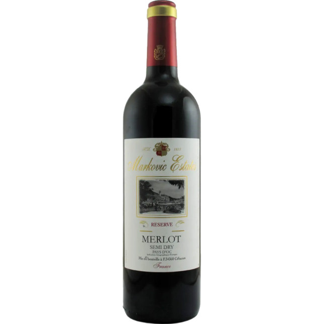 Markovic Estates Reserve Merlot Semi Dry 2020