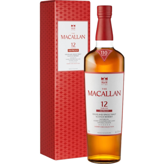 The Macallan 12 Year Sherry Oak 110 Proof Scotch