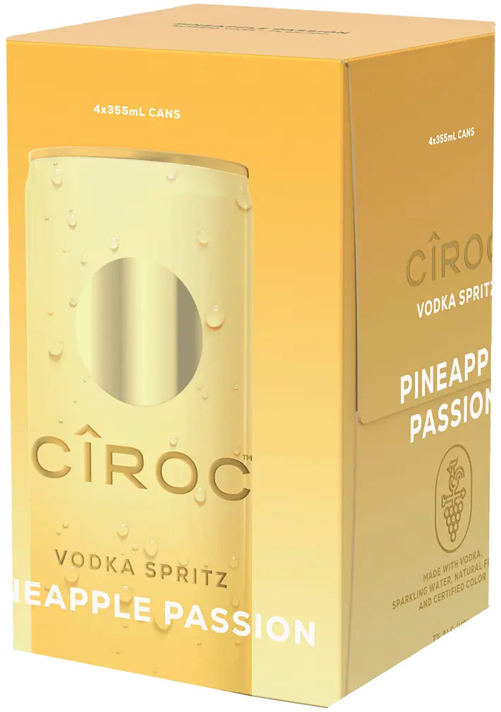 Ciroc Passion Fruit, Tropical vodka cocktail with passion fruit and  pineapple
